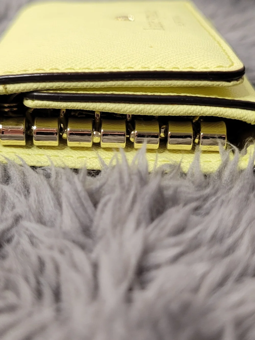 Kate Spade New York Lemon Yellow Saffiano Leather Key Holder